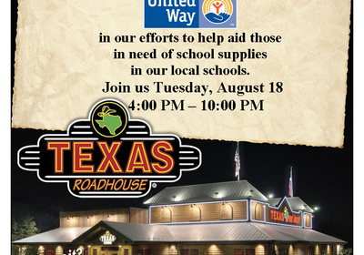 School Supply Drive at Texas Roadhouse
