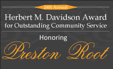 Herbert M. Davidson Award Honoring Preston Root
