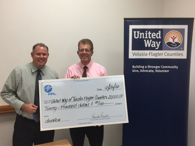 FPL donates $20,000 to United Way of Volusia-Flagler Counties